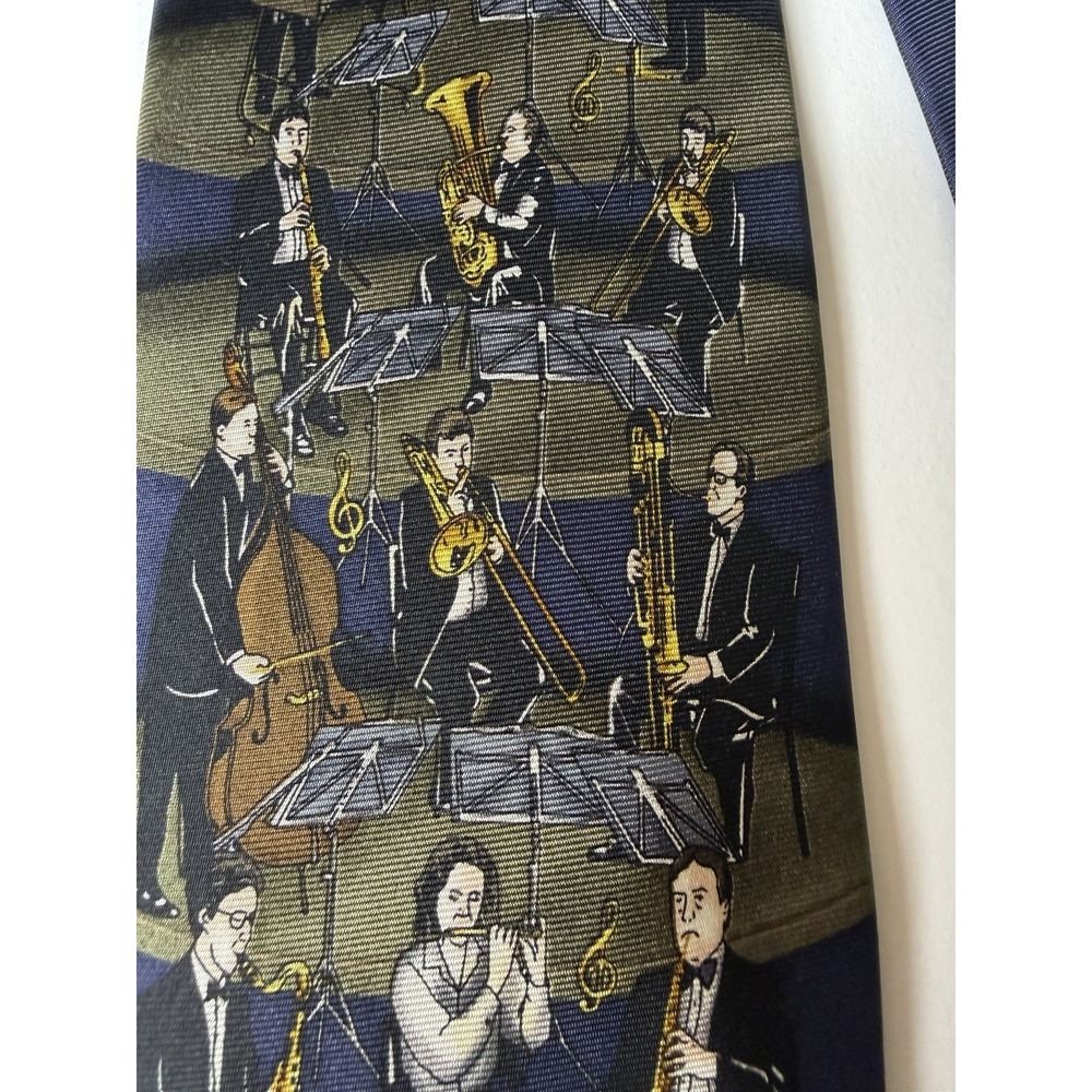 Utopia 100% Silk Orchestra Conductor Novelty Tie‎ 60" Classic Width - Picture 7 of 13